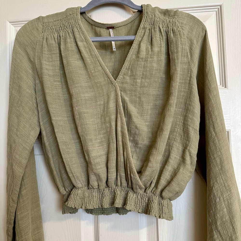 Free People Sage Green Women's Top Size XS